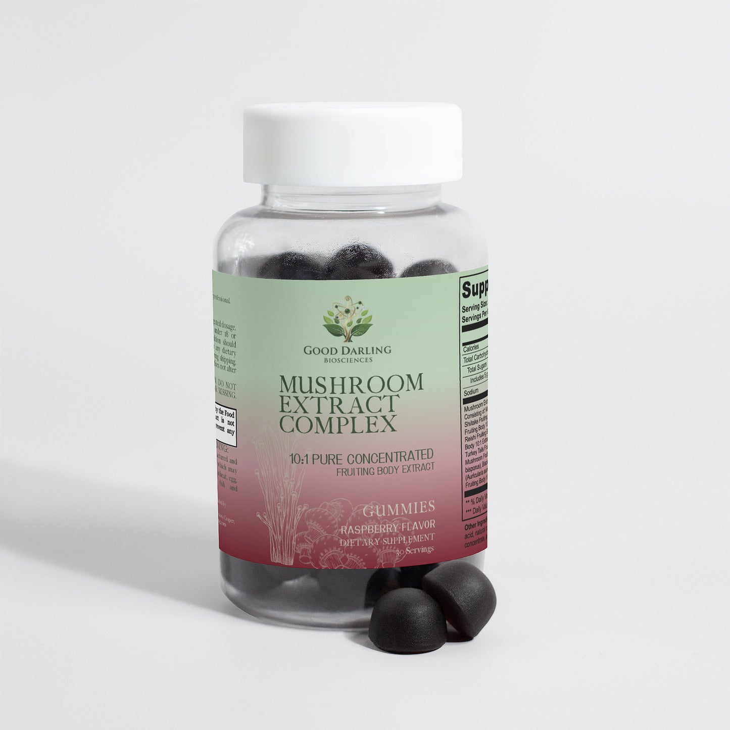 10:1 Mushroom Extract Complex (RASPBERRY GUMMIES)