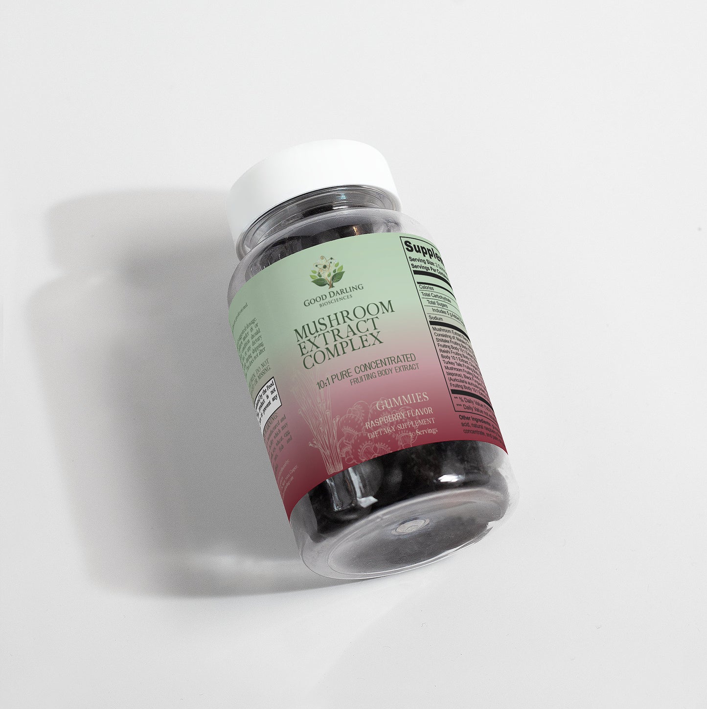 10:1 Mushroom Extract Complex (RASPBERRY GUMMIES)