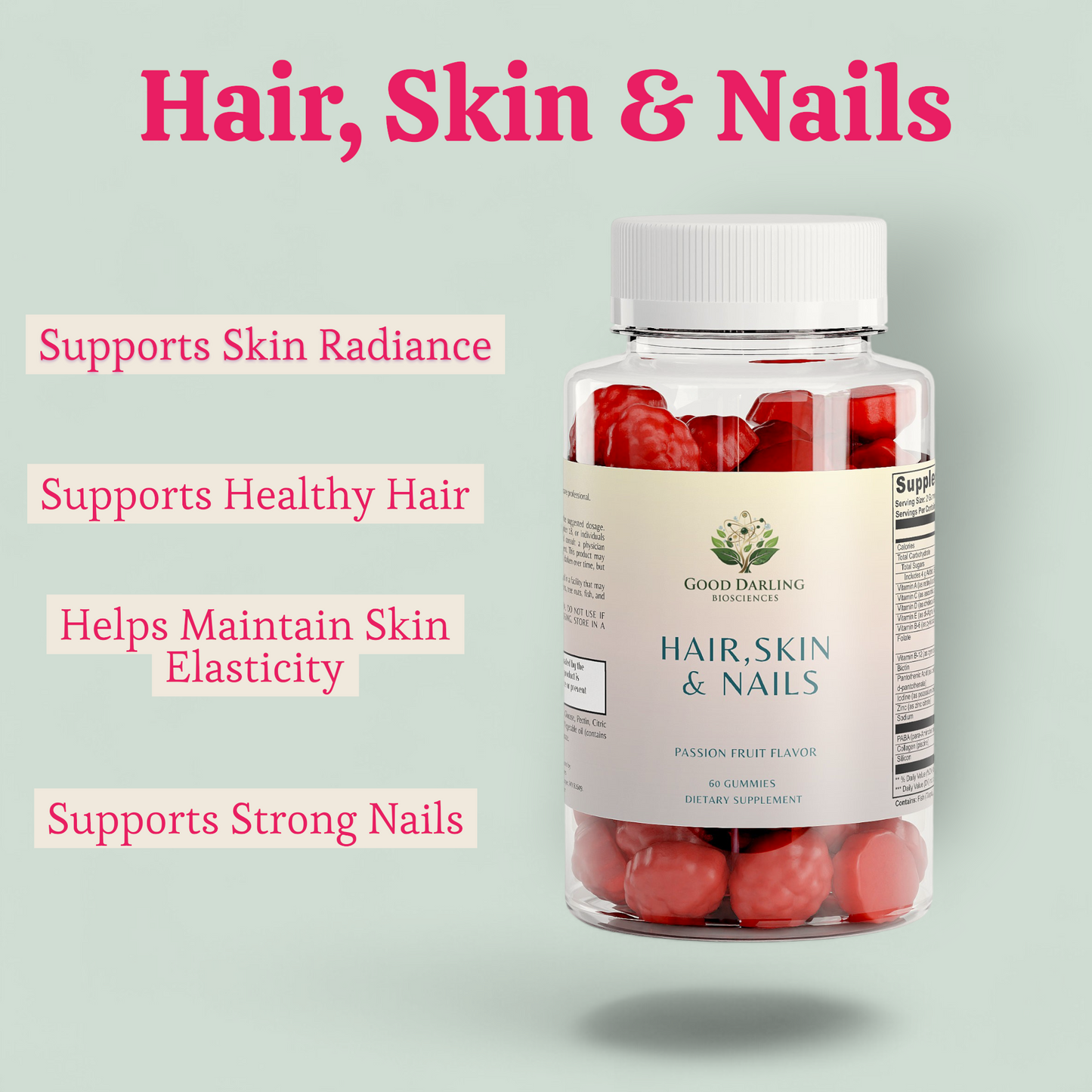 Hair, Skin & Nails (Passionfruit Gummies)